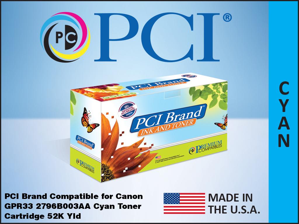 PCI Brand Canon GPR-33 2796B003AA Cyan